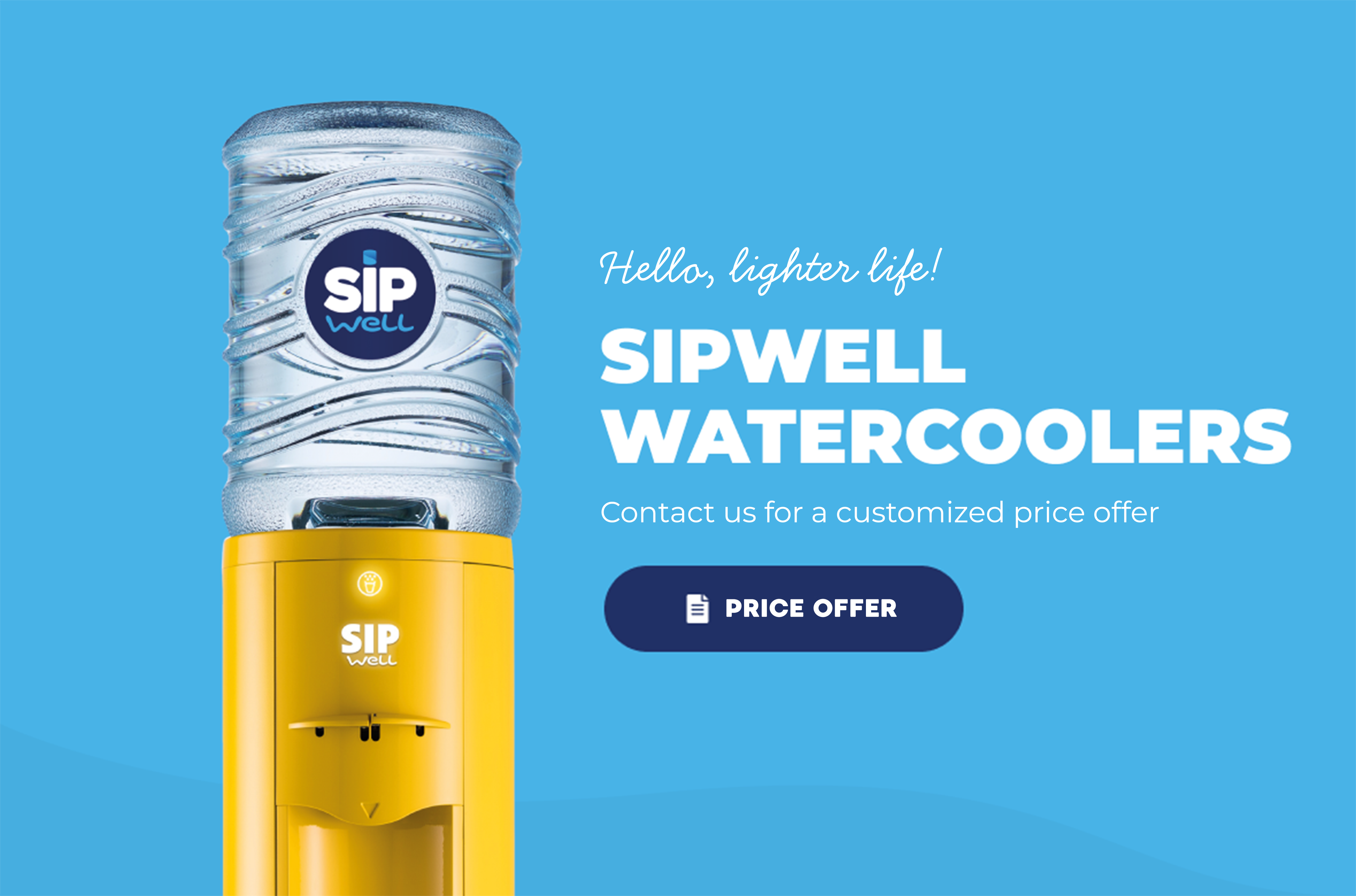 Water coolers for offices and at home SipWell